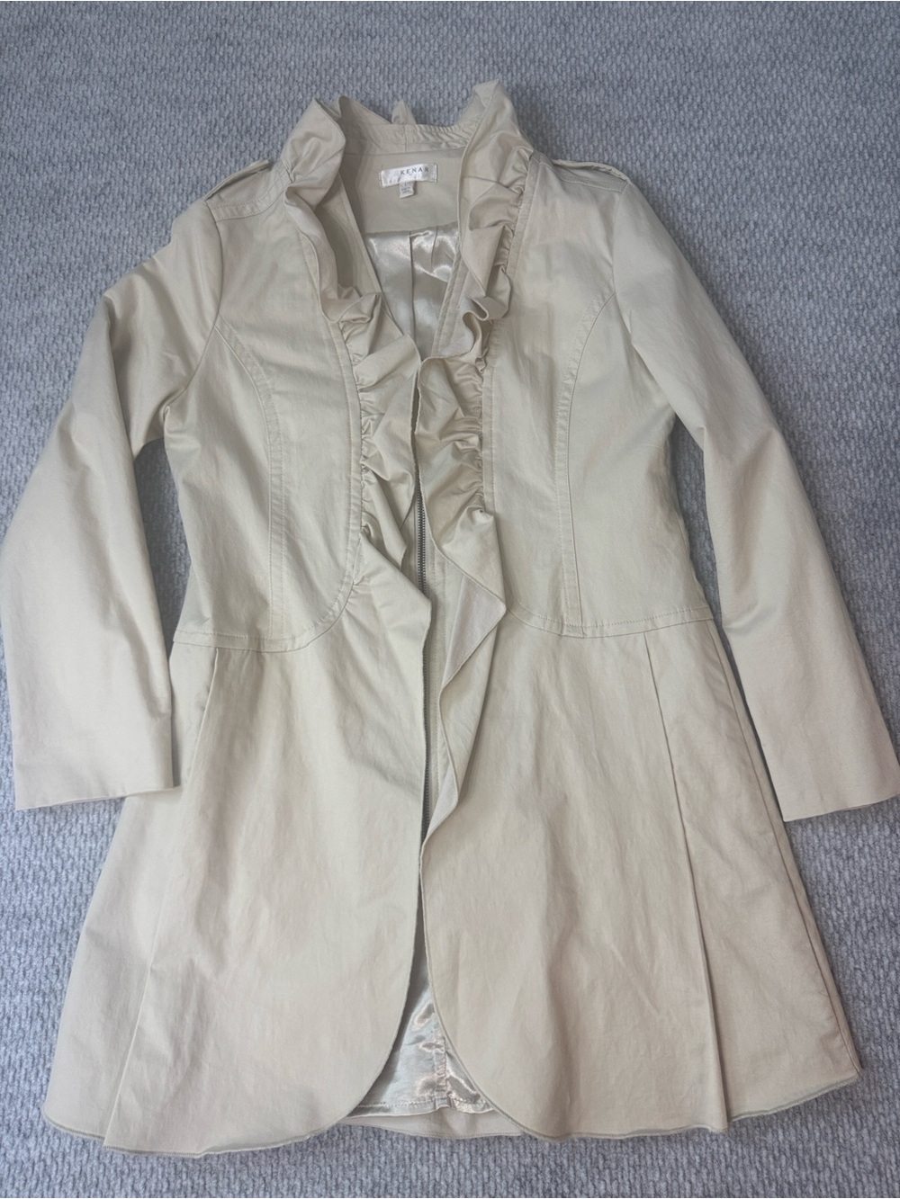 Kenar Trench Coat Cream Sz L